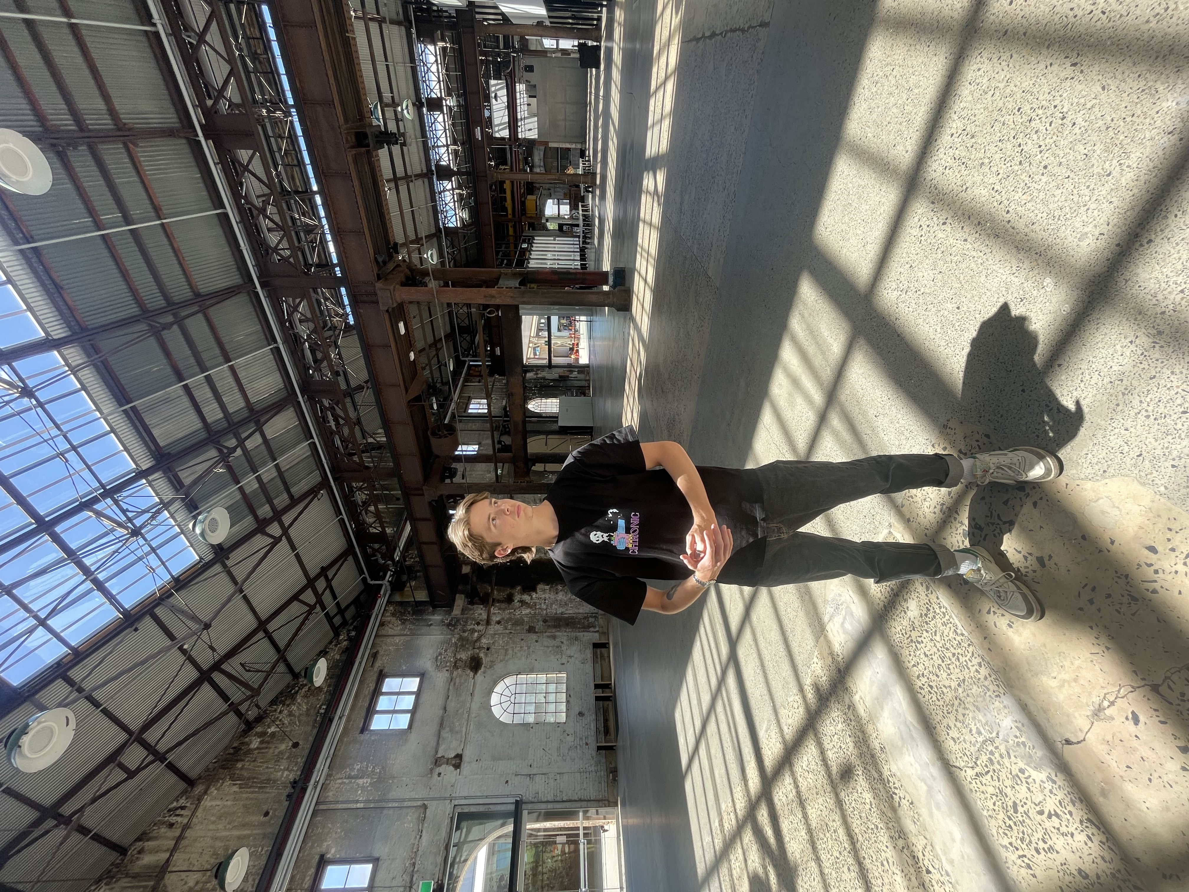 Chronic tee — industrial warehouse shot