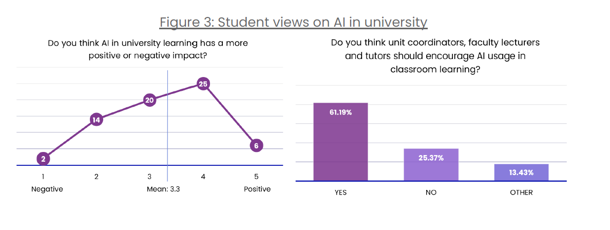 Figure 3: Student views on AI in university